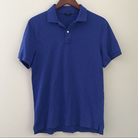 J. Crew Shirts Jcrew Cobalt Blue Polo Medium Poshmark